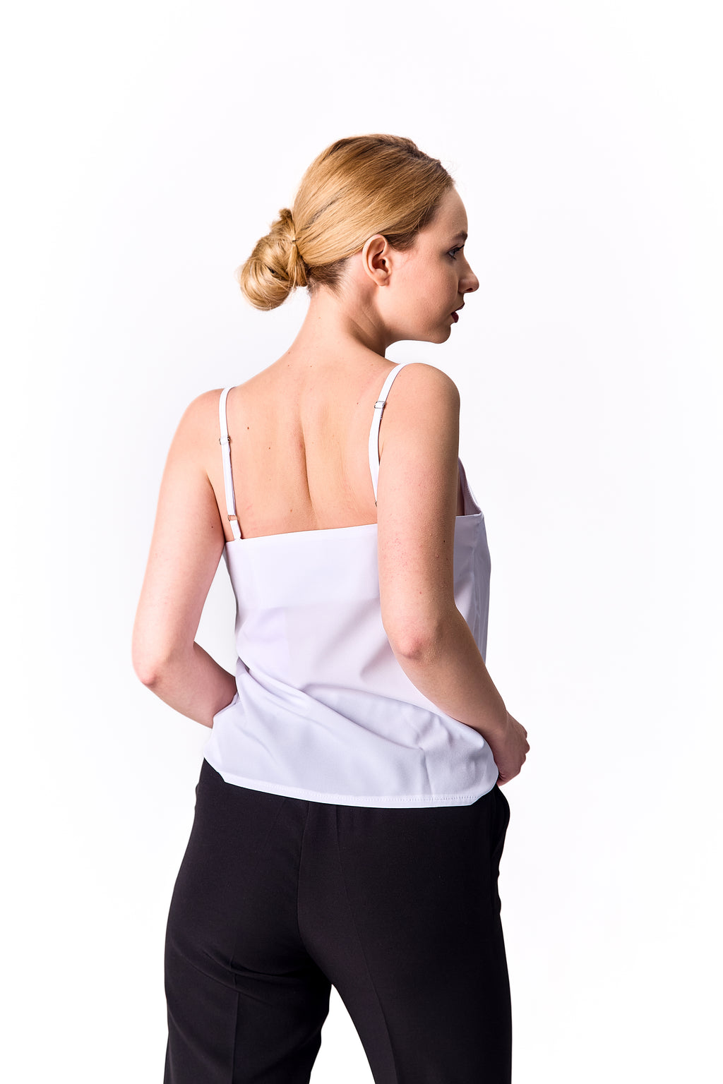 Minimalist Straight-Cut Top with Adjustable Straps – White, Red, Black Red