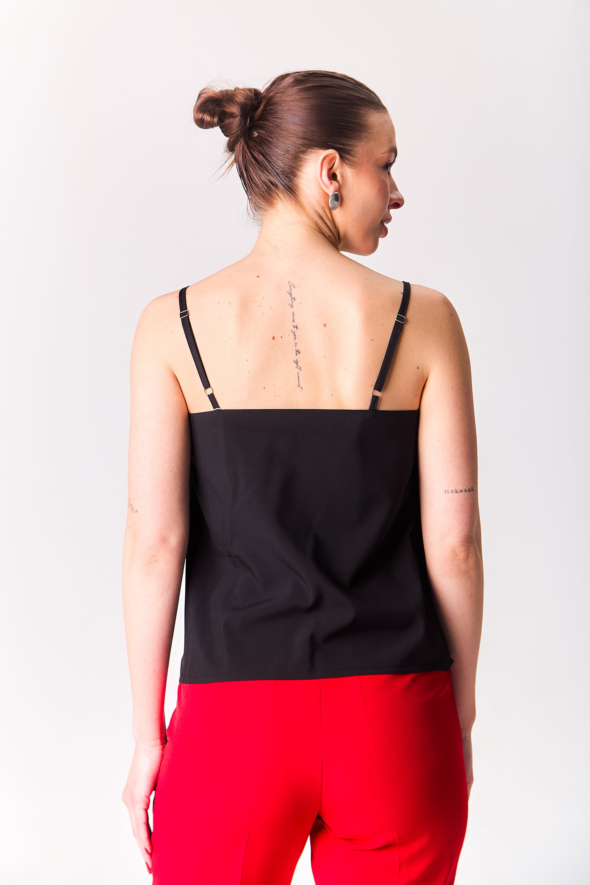 Minimalist Straight-Cut Top with Adjustable Straps – White, Red, Black Red